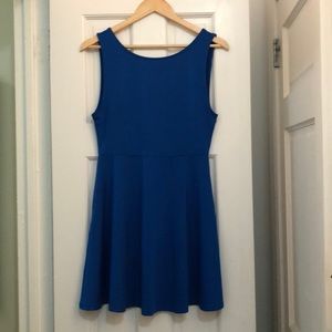 BOGO Electric blue low back fit & flare dress